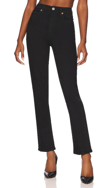 RE/DONE 70's Orginals Straight in Black - RE/DONE Orginals des années 70 directement en noir - RE/DONE 70 年代原版直黑色 - RE/DONE 70's Orginals Straight in Schwarz - RE/DONE 70's ORGINALS 스트레이트 컬러 - RE/DONE Originali degli anni '70 direttamente in nero