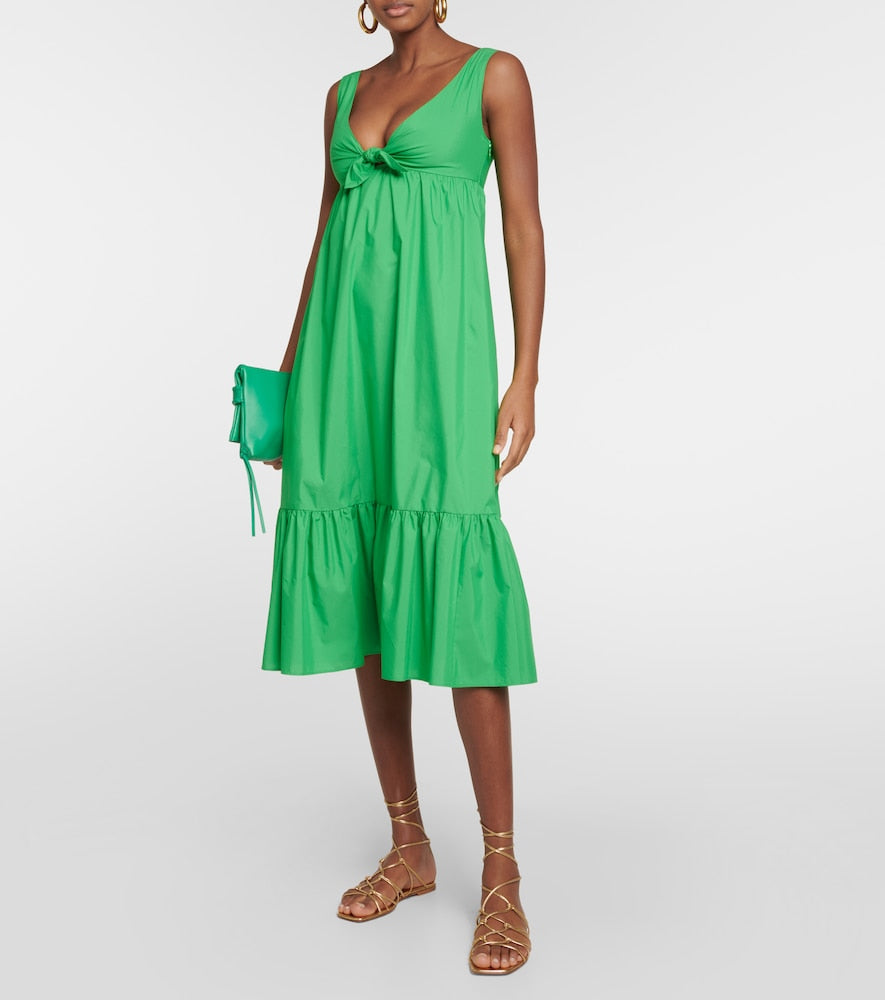 REDValentino Cotton-blend poplin midi dress