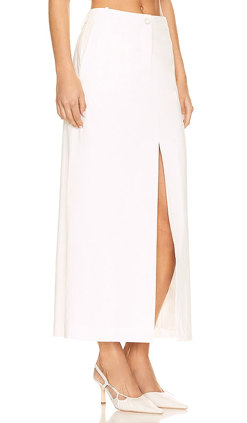 REMAIN Maxi Pencil Skirt in White