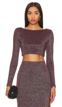 REMI x REVOLVE Gabby Shoulder Pad Top in Burgundy