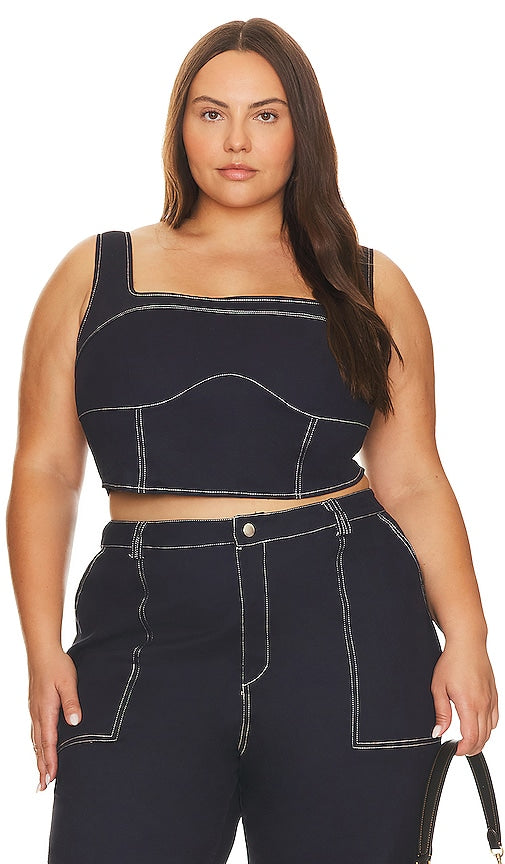 REMI x REVOLVE Yuval Corset Top in Blue - REMI x REVOLVE Haut Corset Yuval en Bleu - REMI x REVOLVE Yuval 蓝色紧身胸衣 - REMI x REVOLVE Yuval Korsett-Oberteil in Blau - REMI x REVOLVE Yuval 코르셋 탑 in 블루 - Top corsetto REMI x REVOLVE Yuval in blu