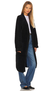 RE ONA Slouchy Cardigan in Black