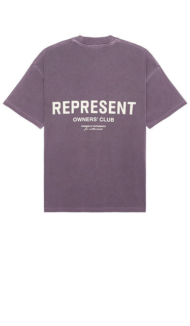 REPRESENT Owners Club T-shirt in Purple - T-shirt REPRESENT Owners Club en violet - REPRESENT Owners Club 紫色 T 恤 - REPRESENT Owners Club T-Shirt in Lila - REPRESENT Owners Club 티셔츠, 퍼플 컬러 - T-shirt REPRESENT Owners Club in viola