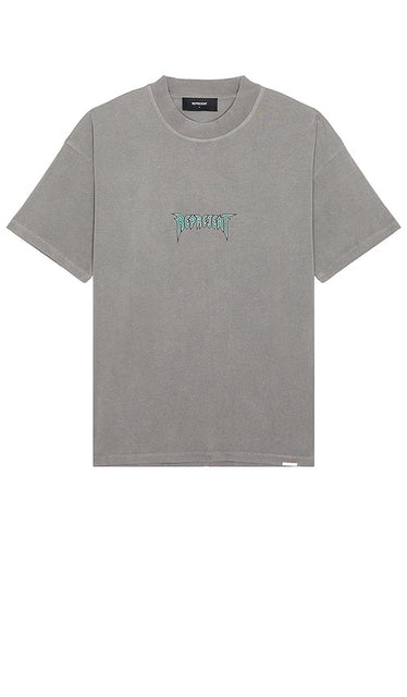 REPRESENT Rock Logo T-shirt in Light Grey - T-shirt REPRESENT Rock Logo en gris clair - REPRESENT Rock 浅灰色徽标 T 恤 - REPRESENT Rock-Logo-T-Shirt in Hellgrau - REPRESENT 라이트 그레이 색상의 Rock 로고 티셔츠 - T-shirt REPRESENT con logo Rock in grigio chiaro