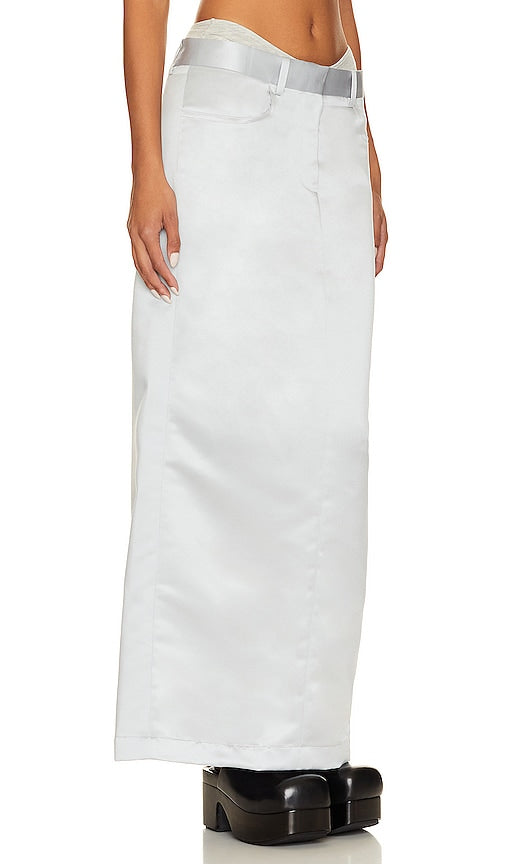 REVOLVE x Paatiff Low Rise Jewel Skirt in Grey