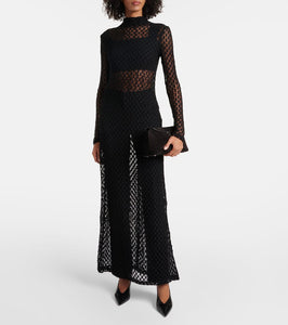 R√É¬≥he Cotton-blend lace maxi dress