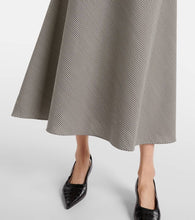 R√É¬≥he Draped checked wool-blend maxi dress
