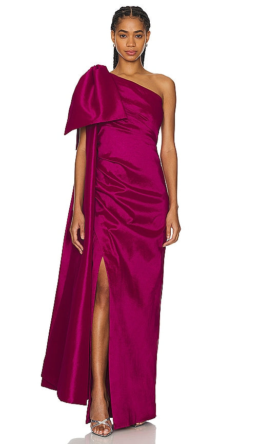 Rachel Gilbert Alessandra Gown in Fuchsia