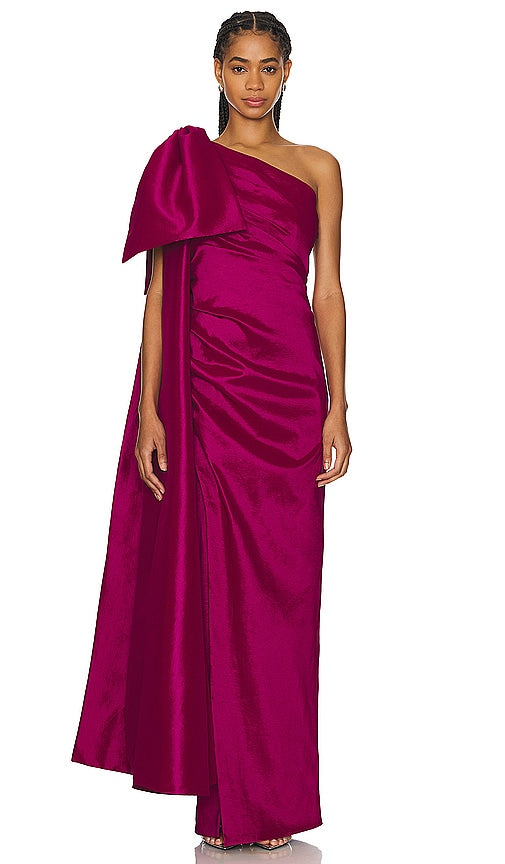 Rachel Gilbert Alessandra Gown in Fuchsia