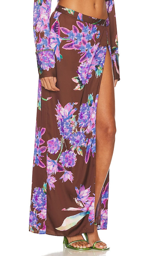 ROCOCO SAND Long Skirt in Brown