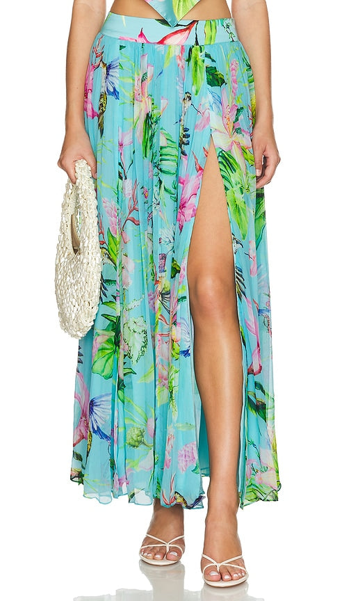 ROCOCO SAND Maxi Skirt in Green - ROCOCO SAND Jupe longue en vert - ROCOCO SAND 绿色长裙 - ROCOCO SAND Maxirock in Grün - ROCOCO SAND 맥시 스커트 - Gonna lunga ROCOCO SAND in verde