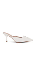 retrofete Ariel Mule in White | White Pump Heels for Women