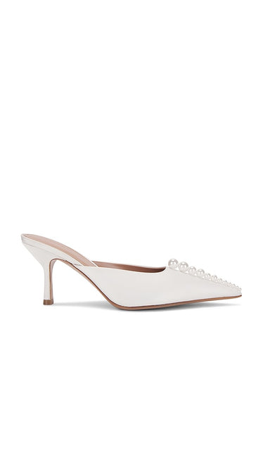 retrofete Ariel Mule in White | White Pump Heels for Women