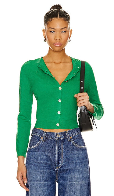ROLLA'S Cameron Cardigan in Green - ROLLA'S Cardigan Cameron en Vert - ROLLA'S Cameron 绿色开衫 - ROLLA'S Cameron Cardigan in Grün - ROLLA'S Cameron 카디건 그린 색상 - Cardigan Cameron di ROLLA in verde