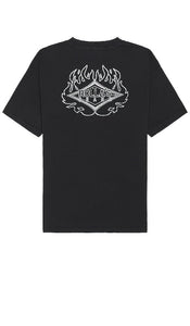 ROLLA'S Heavy Fire Diamond Tee in Black