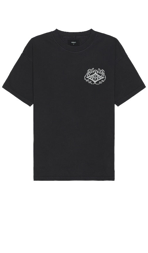 ROLLA'S Heavy Fire Diamond Tee in Black