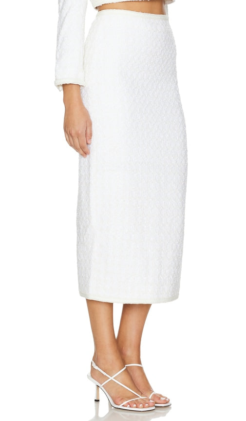 ROTATE High Waisted Skirt in White