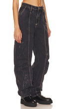 ROTATE SUNDAY Washed Wide Pants in Black