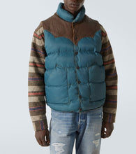 RRL Stonely padded leather-trimmed vest