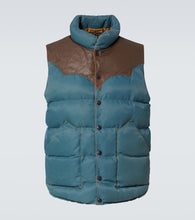 RRL Stonely padded leather-trimmed vest