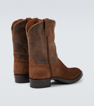 RRL Suede and leather cowboy boots