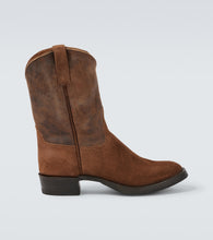 RRL Suede and leather cowboy boots - RRL 麂皮和皮革牛仔靴