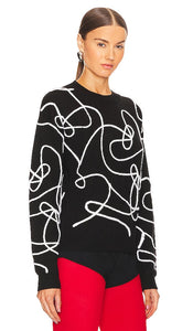 RTA Crewneck Sweater in Black