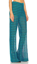 RTA Embroidered Flare Pant in Teal