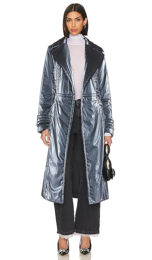 RTA Nylon Trench Coat in Slate - Trench-coat en nylon RTA en ardoise - 板岩色 RTA 尼龙风衣 - RTA Nylon-Trenchcoat in Schiefer - RTA 나일론 트렌치코트 - Trench in nylon RTA color ardesia