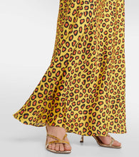 Rabanne Chain-detail leopard-print satin slip dress