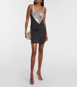 Rabanne Chainmail and satin minidress
