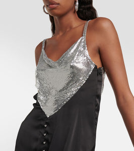Rabanne Chainmail and satin minidress