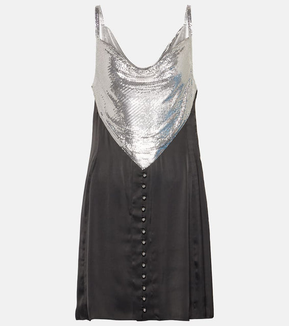 Rabanne Chainmail and satin minidress