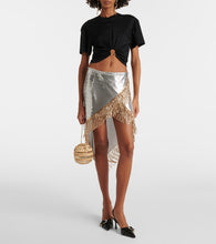 Rabanne Chainmail asymmetric midi skirt