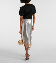 Rabanne Chainmail asymmetric midi skirt