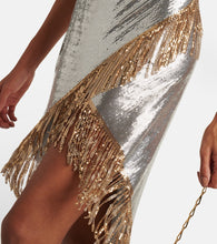 Rabanne Chainmail asymmetric midi skirt