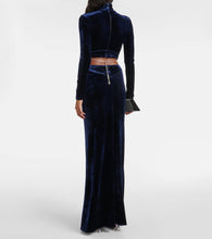 Rabanne Crystal-embellished velvet maxi dress
