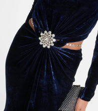 Rabanne Crystal-embellished velvet maxi dress