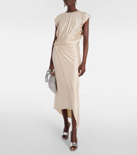 Rabanne Draped asymmetric urania midi dress