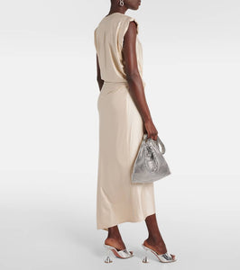 Rabanne Draped asymmetric urania midi dress