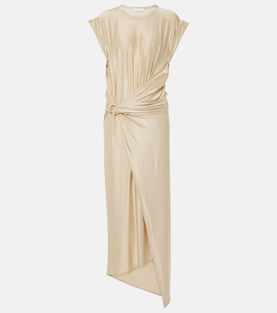 Rabanne Draped asymmetric urania midi dress. Rabanne 垂褶不对称乌拉尼亚中长连衣裙