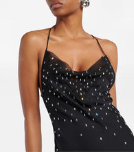 Rabanne Embellished chiffon maxi dress