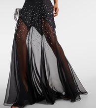 Rabanne Embellished chiffon maxi dress