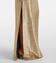 Rabanne Embellished cutout Lamé gown