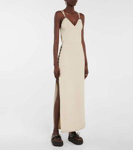 Rabanne Embellished knit midi dress