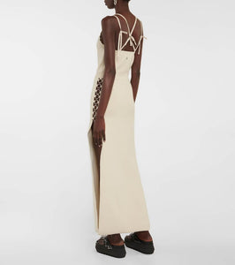 Rabanne Embellished knit midi dress