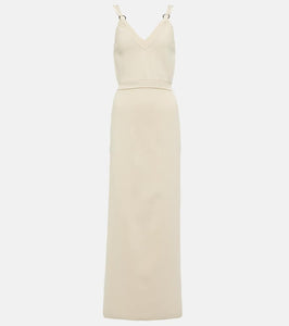 Rabanne Embellished knit midi dress