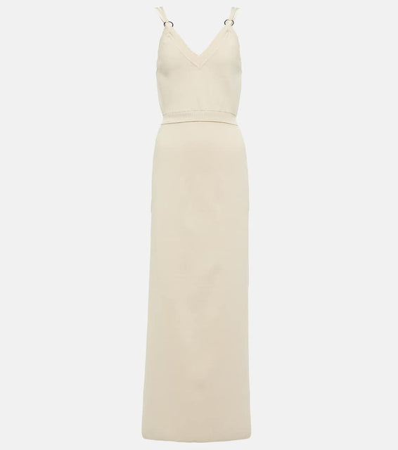 Rabanne Embellished knit midi dress