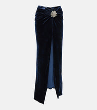 Rabanne Embellished velvet maxi skirt - Rabanne 缀饰天鹅绒长裙
