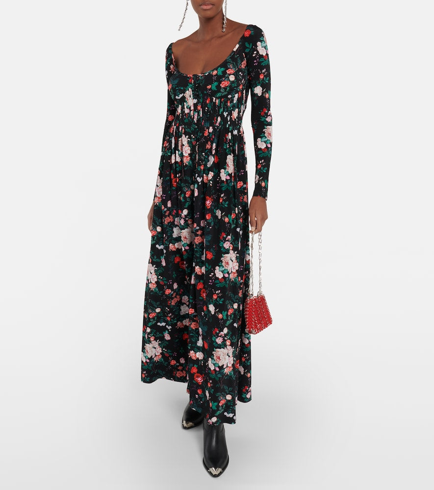 Rabanne Floral corset maxi dress